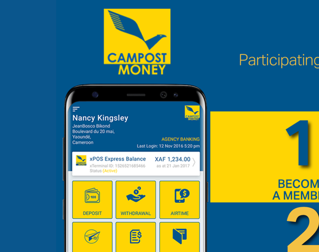 CAMPOSTMONEY Digital Banking and Agency Network by Cameroon Postal Services - CAMPOST